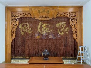 Rèm hạt gỗ Hương che bàn thở RCBTH02