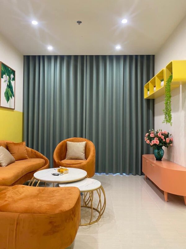Rèm vải chung cư đẹp mã RV3116
